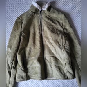 BUM equipment Suede faux fur lined jacket